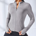 2024 New Yoga Coat Short Sports Jacket WOMEN'S Fitness Clothes Slimming Body Sculpting Zipper Yoga Jacket.