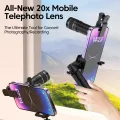 20x Mobile Phone External Telephoto Lens Kit Portable Design With Lens Clip HD External Zoom Camera Lens For Concert Shooting ﻿. 
