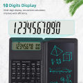Foldable Scientific Calculator 10-Digit Digital Large Display with an Erasable Writing Tablet Digital Drawing Pad Math Calculato. 