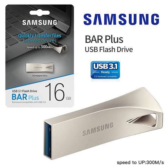 Original Bar plus usb 16 GB Samsung Metal body High speed Flash memory pen drive Water proof speed 300 mbs.