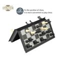 Magnetic Chess Board Black & White Game Set for Family and Friends. Mind Power Game. 