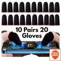 0.9🎮 Black Mobile Gaming Thumb Gloves | Finger Sleeves for Ultra Smooth Touch & Quick Response | Sweat Resistant Gaming Accessory for Better Control & Precision. 