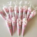 50Pcs Clear Cone Candy Bags Food Snack Packaging Plastic Bag With Ties Wedding Birthday Party Favors Decoration DIY Bags.