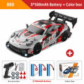 1:24 Scale RC Drift Car 4WD 2.4GHz 30KM/H High Speed Racing Sport Toy Car with LED Lights, Racing and Drift Wheels. 