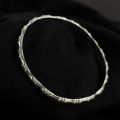 Pure Silver Bamboo Design Bracelet/Women/11 Gram. 