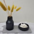 Artificial flower decorative vase combo live plantable with 2 different size tray our exclusive and luxurious edition Concrete made. 