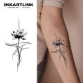 Ink Lotus Flower temporary tattoo sticker, waterproof magic tattoo, lasts to 15 days fake tattoo, semi permanent tattoo.