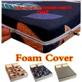 Semi cotton Mattress cover protector zippered mattress cover multicolor graphic design size can be customised come to cart. 