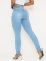 Women'S High-Waisted Stretch Denim Jeans -  Slim Fit with Butt Lifting, Casual Style, Light Blue, All-Season Comfort, High W. 