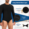 Men Long Sleeve Bodysuit Thermal Pajama Bodysuit One Piece Pajamas Rompers Basic Shirt. 