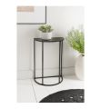 Table semi circle home decor metal frame side laptable. 