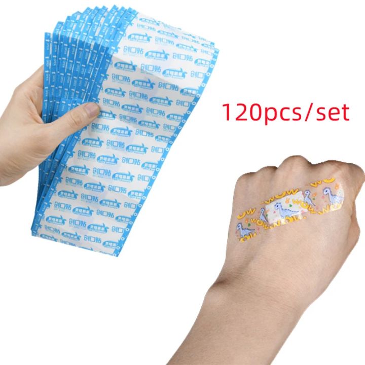 120 pcs/set Transparent Band Aid Waterproof Wound Dressing Plaster Skin Patch Adhesive Bandages for Children Adults Plaster