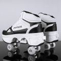 Boys Girls Rage Shoes Four Wheel Student Edition Kids Roller Skating Shoes with Retractable Wheels Adult Walking Skating Shoe. 