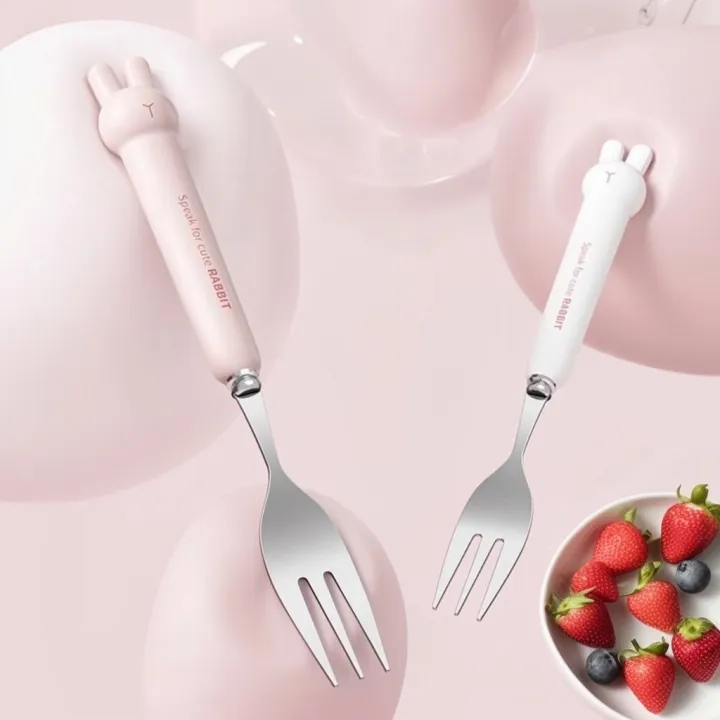 WORTHBUY%203/4PCS%20Cute%20Portable%20Dinnerware%20Set%20Reusable%20304%20Stainless%20Steel%20Fork%20Spoon%20Chopsticks%20With%20Box%20Cutlery%20For%20Kid%20Student%20-%20Image%204
