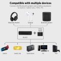Bluetooth 5.0 USB Adapter for PC/PS4, PS5 Dual Link Bluetooth Audio Transmitter with APTX Low Latency, Bluetooth Dongle USB Audio Adapter for Headphones, Bluetooth Speaker 25. 