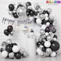 Latest blue 69 pcs Theme set with pump Birthday Decoration more combinations Items for Boys and girls .1 banner.1 arch tape.1 glue and balloons| Decorations for Husband | Blue and Silver Balloons for Birthday Decorations for Boys. 