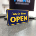 Customized open close door sign. 