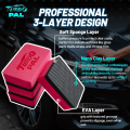TURBOPAL 4-Pack Anti-Scratch Oxidation Removal Clay Sponges, Professional 3-Layer Design (Nano Clay + Sponge Cushion + EVA Grip).