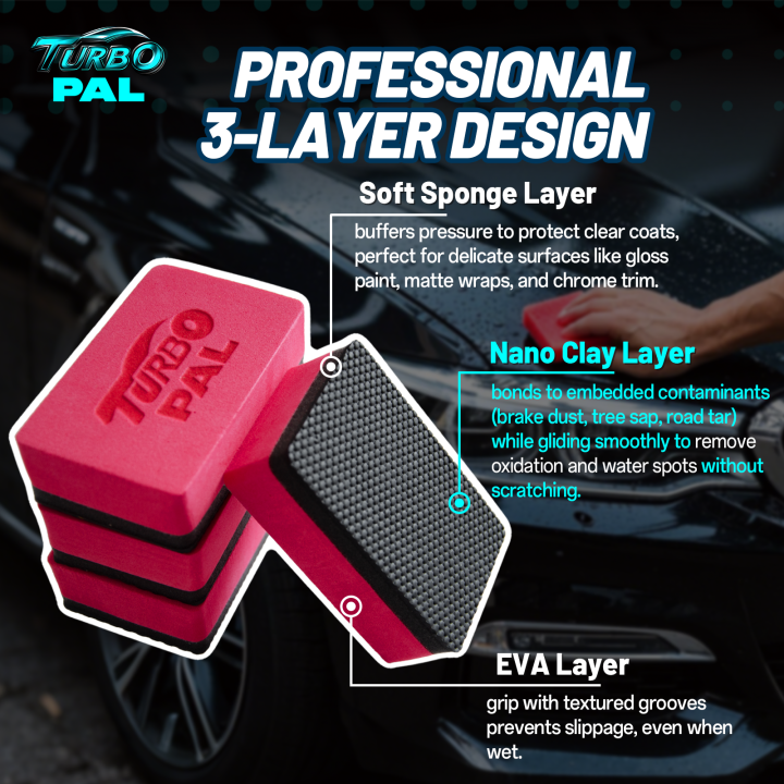TURBOPAL%204-Pack%20Anti-Scratch%20Oxidation%20Removal%20Clay%20Sponges,%20Professional%203-Layer%20Design%20(Nano%20Clay%20+%20Sponge%20Cushion%20+%20EVA%20Grip)%20-%20Image%205