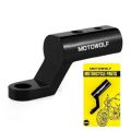 Motowolf motorcycle handlebar accessories bar hole glass mount bracket for glass handlebar end. 
