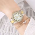 Fashion Casual Women Watch Elegant Luxury Brand Stainless Steel Strap Quartz Dress Watches For Woman . 