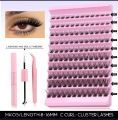DIY Eyelash Extension kit,Lash Cluster kit waterproof Strong Hold Eyelash Bond, Eyelash Remover and Tweezer (200 Clusters).. 