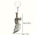 1PC alloy hip-hop handsome big knife men's keychain, party accessories, big knife weapon model keychain.