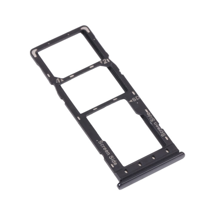 Tecno Spark 30c Original SIM Tray Micro SD Card Slot Holder Replacement SIM Door SIM Jacket For Spark 30c - Black