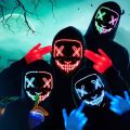 Led Purge Mask Horror Home Decor Masque Masquerade Party Cosplay Masks Fiesta Halloween Masks of Terror Glowing Led Masker Adult. 