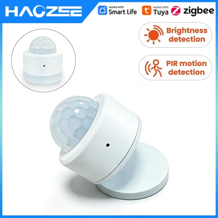 Tuya Zigbee 3.0 PIR Motion Sensor Detector Infrared Smart PIR Sensor Wireless Home Alarm System Works with Home Assistant Z2M