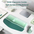 MOFII Ergonomic 2.4G Wireless Keyboard Mouse Combo with Wrist Rest,Split Design,1600DPI Vertical Mouse for PC/Laptop/Desktop. 