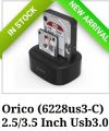 Orico (6228us3-C) 2.5/3.5 Inch Usb3.0 1 To 1 Clone Dual-Bay Hdd And Ssd Hard Drive Dock. 