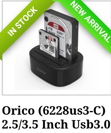 Orico (6228us3-C) 2.5/3.5 Inch Usb3.0 1 To 1 Clone Dual-Bay Hdd And Ssd Hard Drive Dock