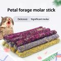 6pcs Rabbit Chew Sticks Mixed Natural Flower Chew Toys Treats For Rabbits Bunny Chinchilla Guinea Pig Hamster Molar Snacks. 