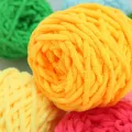100g/ball Chenille Knitting Yarn Soft Ice Strip Line Cotton Yarn DIY Wool Yarn for Hand Knitting Scarf Thick Wool Wholesale. 