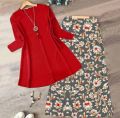 Stylish Casual Ware 2 piece Stitched Suit For Ladies Girls. 