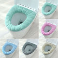 Winter Warmer Toilet Washable Soft Pad Seat Closes Tool Cover Lid Mat Cushion O-shape Toilet Seat Warmer Accessory Bathroom.