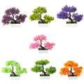 Artificial Plastic Plants Bonsai Small Tree Pot Potted Flower Garden Fake Plant Arrangement Ornaments Room Home Table Decoration. 