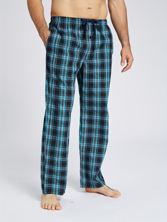 Men's%20Pajama%20Pants%20Autumn%20New%20Checked%20Cotton%20Thin%20Soft%20Comfortable%20Elastic%20Waistband%20with%20Pockets%20Home%20Lounge%20Pants%20-%20Image%206