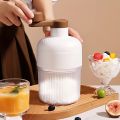 Handheld Shaved Ice Maker with Ice Cube Trays BPA Free Portable Manual Snow Cone Crusher for Home Use. 