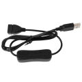 1M/2M USB Male to Female Extension Cable with On/Off Switch Data Transfer and Charging for LED Lamp/USB Flash/Fan/LED Strips etc. 