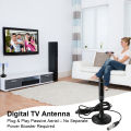 Portable TV Antenna 300cm Coax Cable Indoor Outdoor Digital HD Freeview Aerial DVB-T DVB-T2 DAB Plug and Play for Smart TV. 