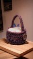 Hijab pin cushion. Multi purpose pin cushion crochet mini basket.Office/ sewing/ hijab pins storage pin cushion basket. 