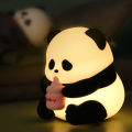 LED Night Light Cute Panda Cartoon Animals Silicone Lamp USB Rechargeable Timing Sleeping Lamp Bedroom Decoration for Children. 