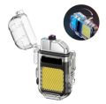3 In 1 Lighter Waterproof Rechargeable Flashlight, Multifunctional Dual Arc Electric Plasma. 