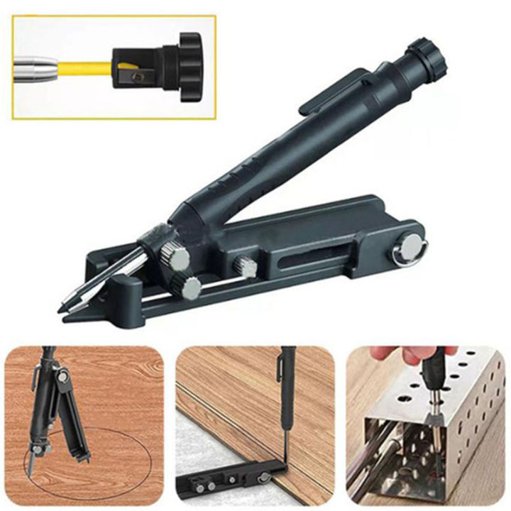 Multi-function Scribing Ruler Contour Gauge Scribe Compass Carpentry ...