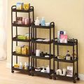 Multi-Purpose Kitchen Storage Trolley Rack with 5-Tier Shelves | Rolling Utility Cart with Wheels | Bathroom Organizer | Portable Plastic Storage Shelf for Vegetables, Fruits, Spices, Toiletries, and Office Supplies | 5 layer Trolley |. 