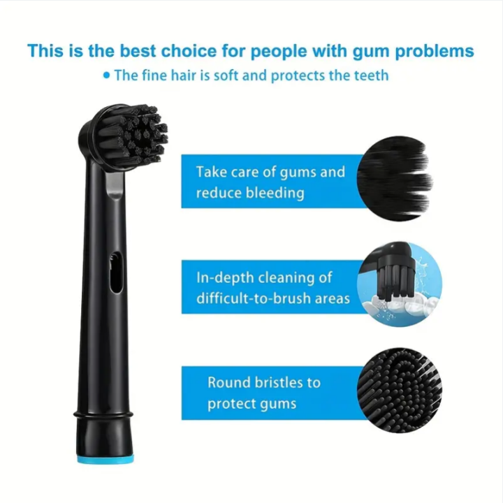 Black%20Bamboo%20Charcoal%20Brush%20Heads%20For%20Oral%20B%20Electric%20Toothbrush%20Advance%20Power/Pro%20Health/Triumph/3D%20Excel/Vitality%20Precision%20-%20Image%204