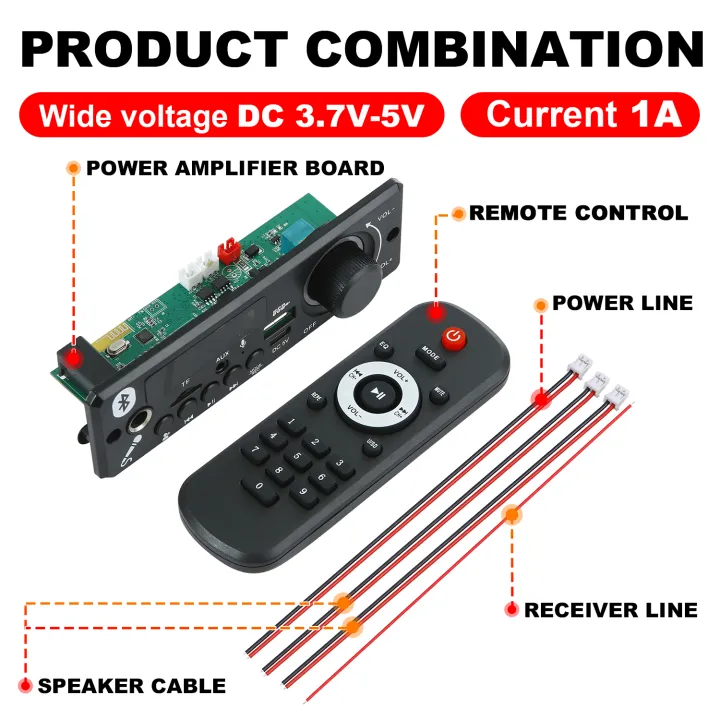 DC%205V%20Bluetooth%205.0%20DIY%20MP3%20WMA%20Decoder%20Board%206.5mm%20Microphone%20Car%20Audio%20USB%20TF%20FM%20Radio%20MP3%20Music%20Player%20with%20Remote%20Control%20-%20Image%207