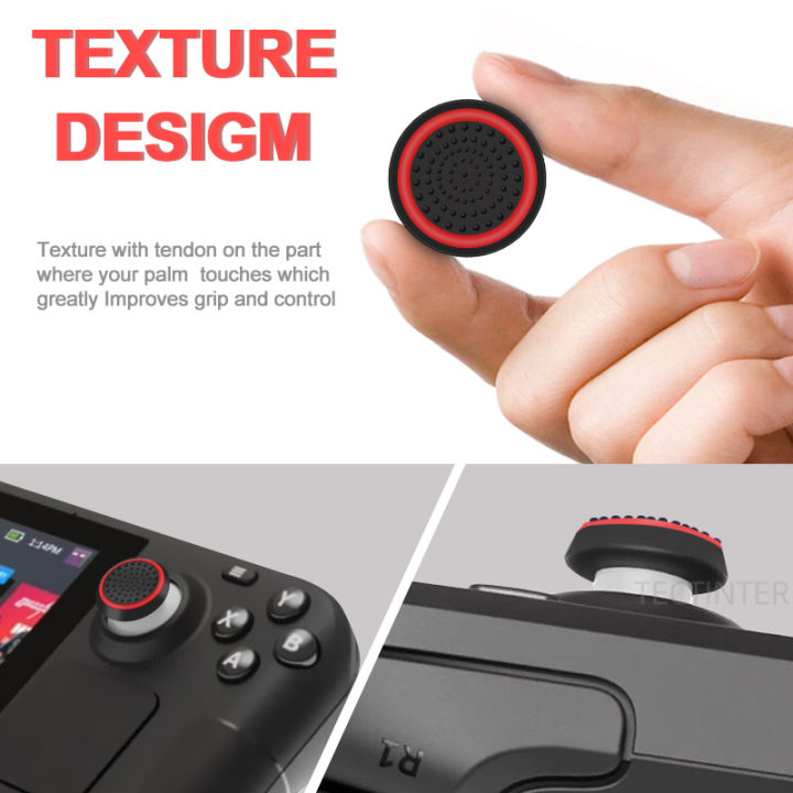 4pcs%20Silicone%20Analog%20ThumbStick%20Grip%20Caps%20Cover%20For%20PS5/PS4/PS3/Switch%202%20Accessories%20For%20Steam%20Deck/Xbox%20One/Xbox%20360%20Controller%20-%20Image%204